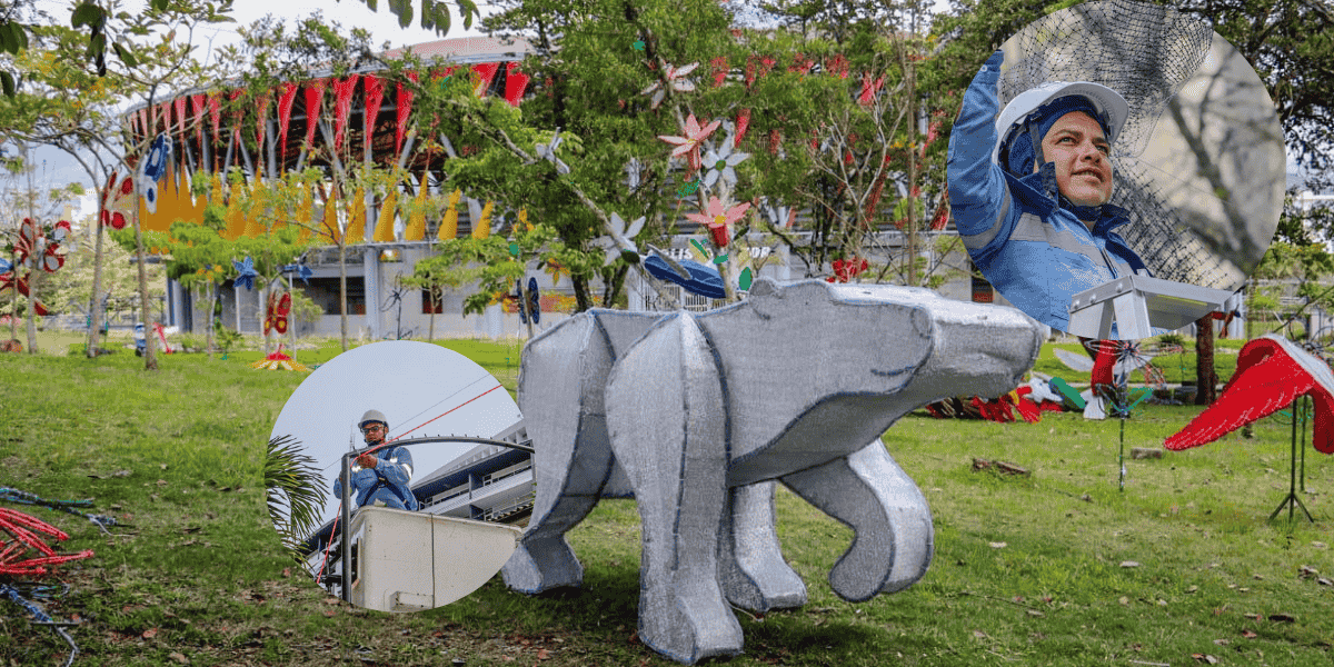 Instalación del alumbrado navideño avanza en diferentes puntos de la ciudad