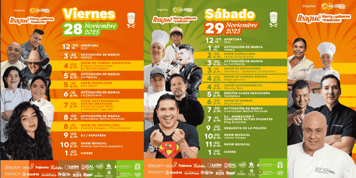 La Milla de Oro será epicentro de la mayor feria gastronómica de Ibagué este fin de mes