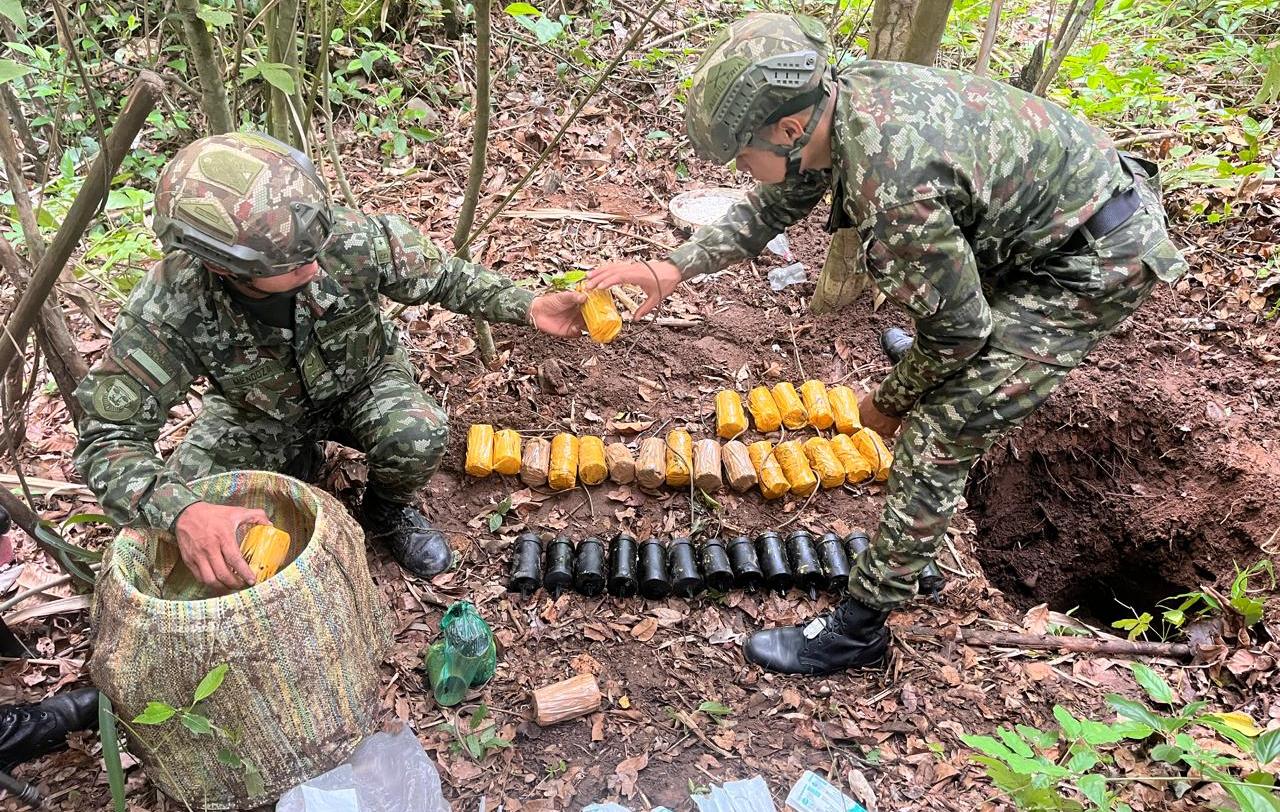 Hallan material de guerra que iba ser utilizado para atentar contra la fuerza pública en el Huila