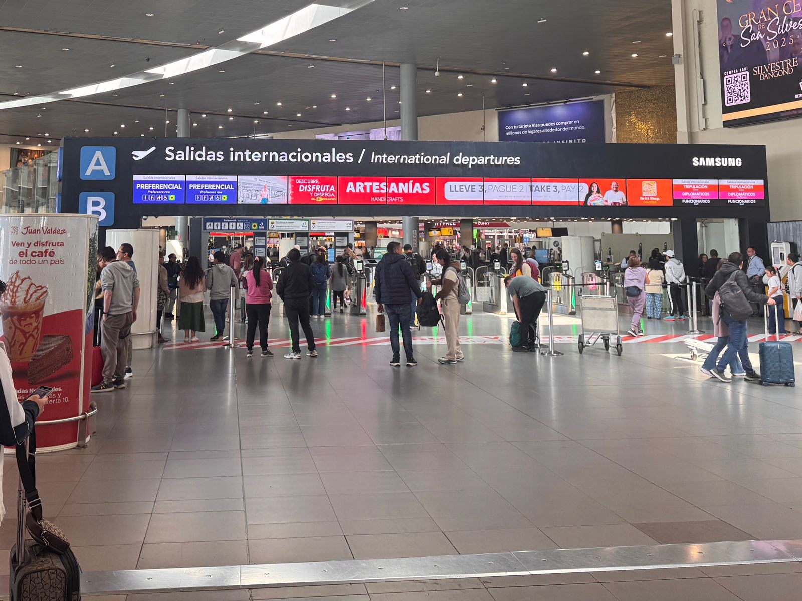 Salida vuelos internacionales El Dorado