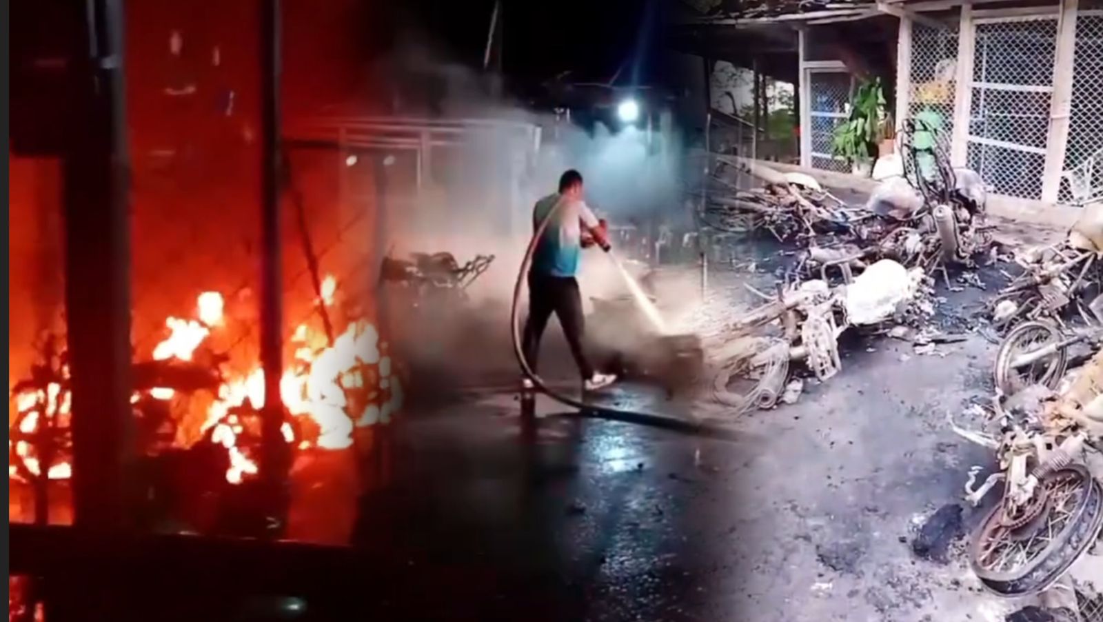 Totalmente incineradas ocho motocicletas en Prado, Tolima, sin víctimas humanas