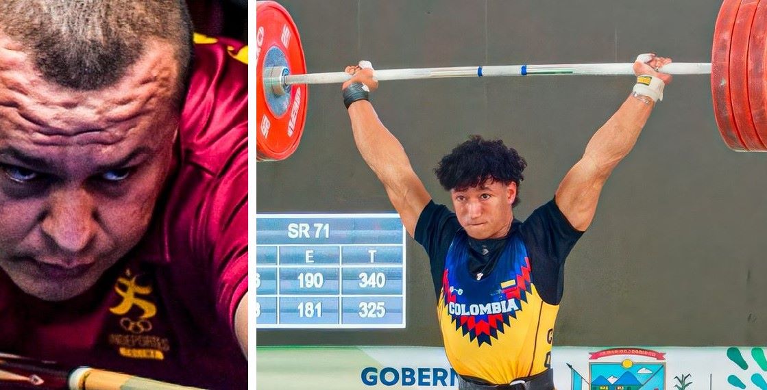 Billarista Henry Diaz y pesista Sebastian Olivares del Tolima