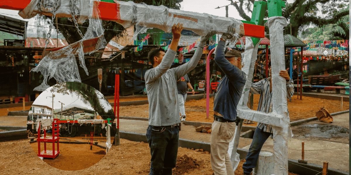 Avanza la remodelación del parque principal de San Bernardo con enfoque ambiental y comunitario