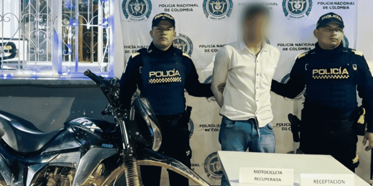 Recuperan motocicleta robada en 2024 y capturan a un ciudadano en el norte de Ibagué