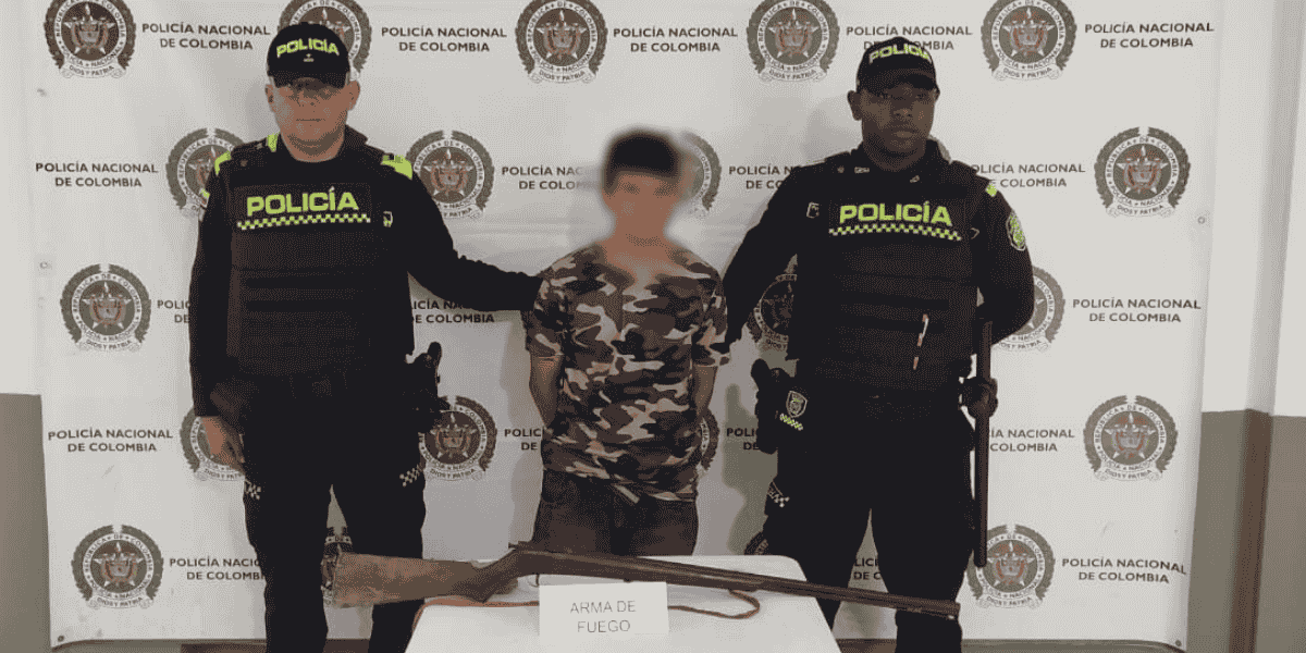Captura en flagrancia y arma incautada durante operativo de control en Purificación