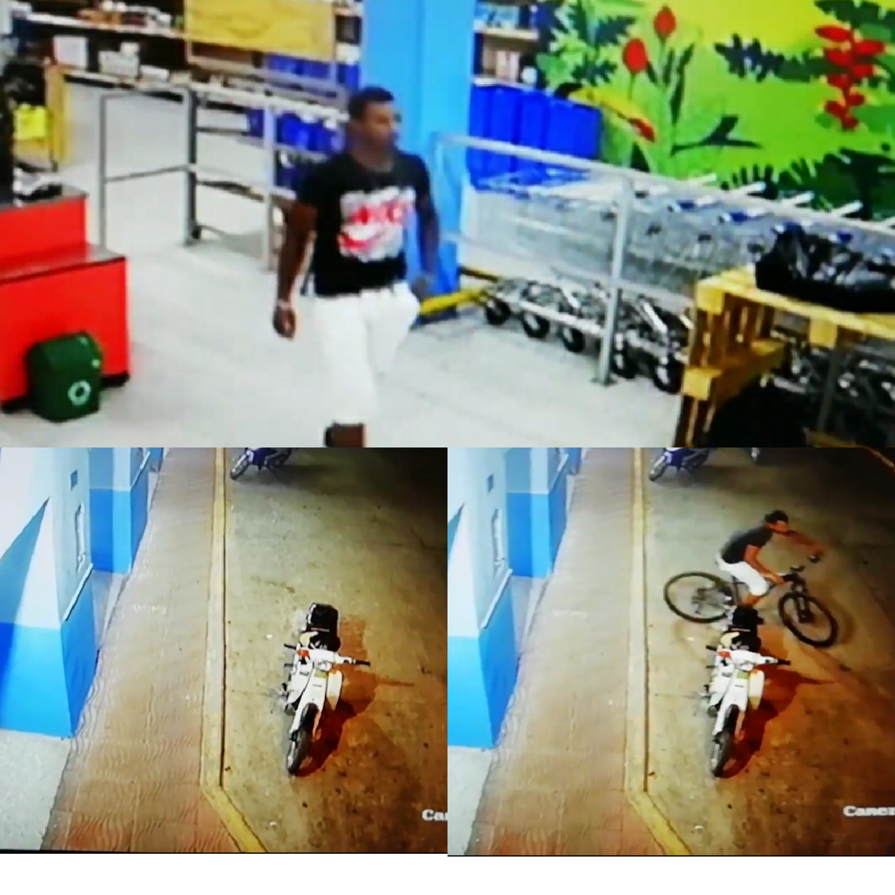 Delincuente fue captado en imágenes momentos en los que se roba una b