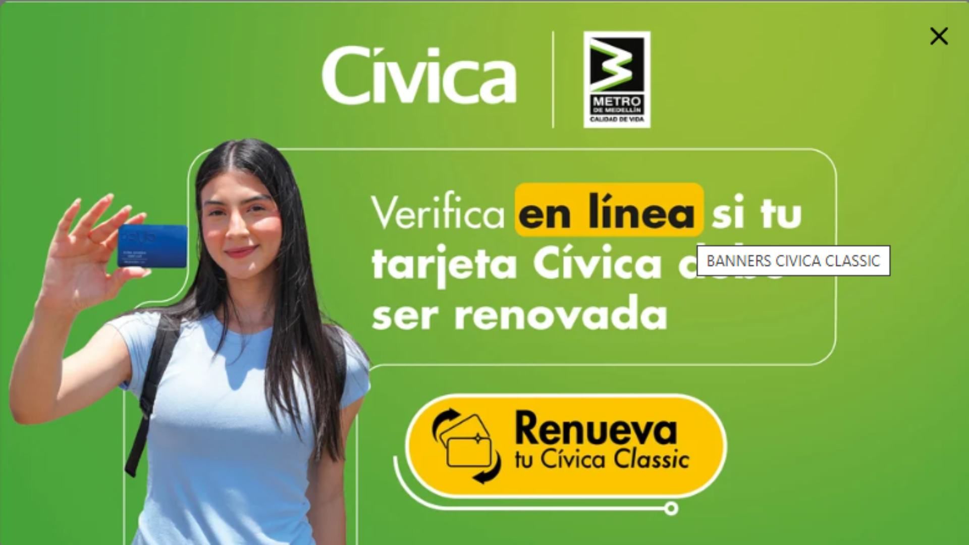 Renovación de la tarjeta Cívica