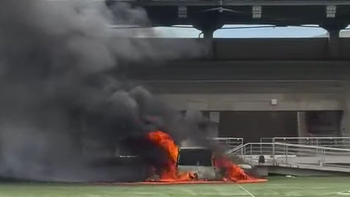 Incendio en el estadio Villa Concha de Piedecuesta