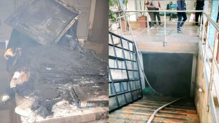 Aquí se muestra un lugar quemado por conflagración