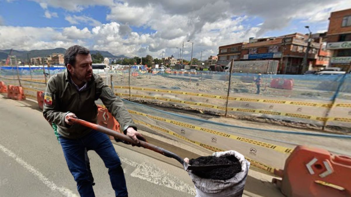 Carlos Fernando Galán en las obras de la Avenida Primero de Mayo