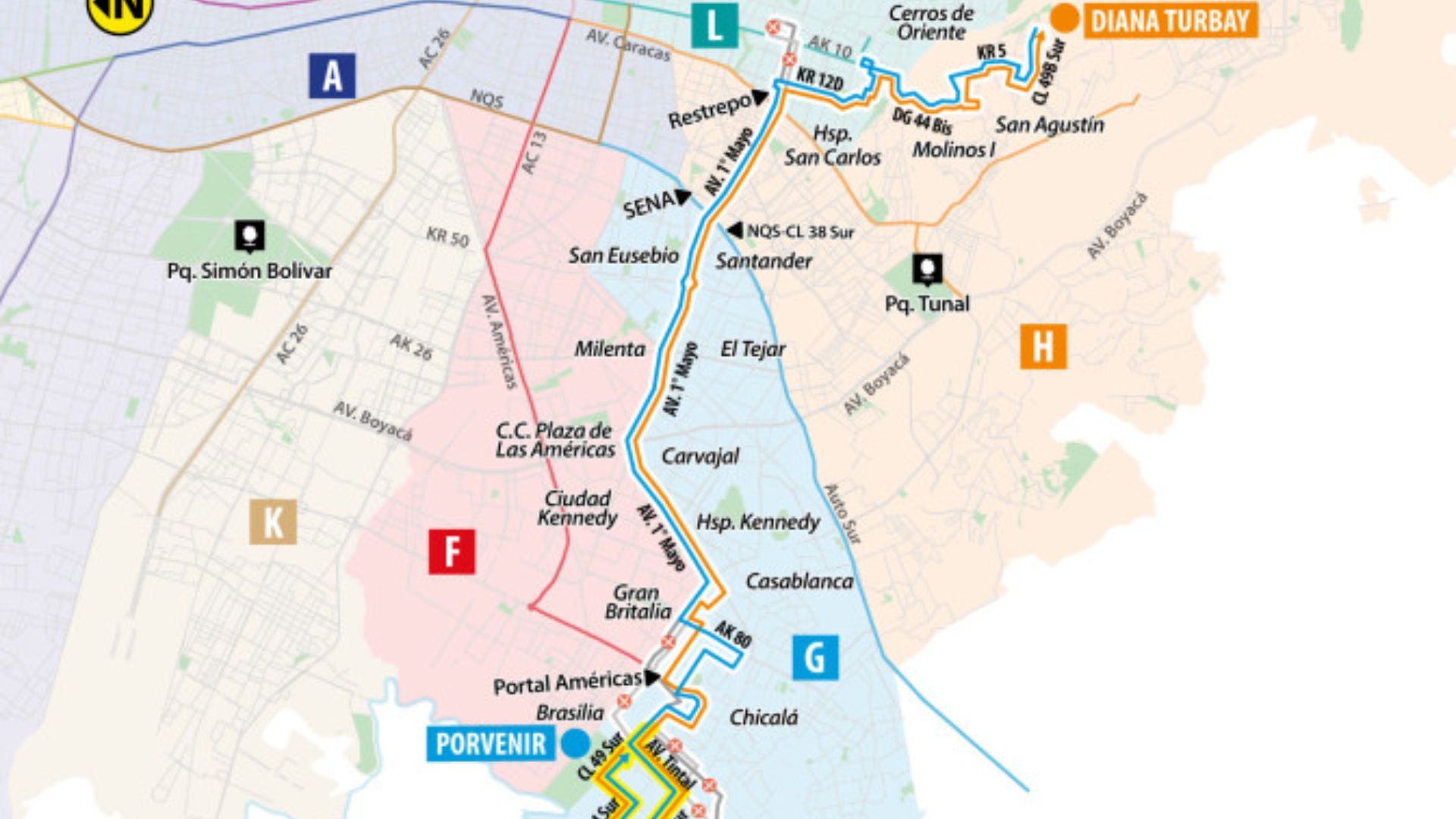 Usuarios de Bosa y Diana Turbay, pilas: así operará la nueva ruta H529