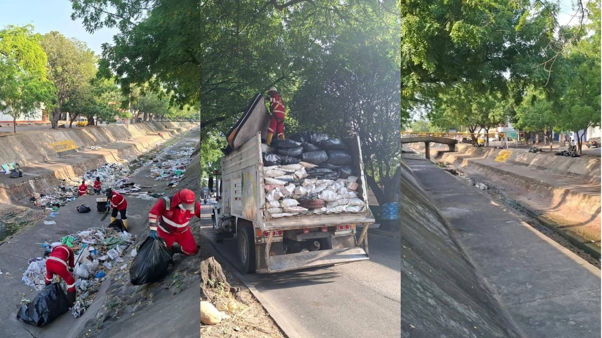 12 toneladas de residuos fueron retirados del canal de Bogotá