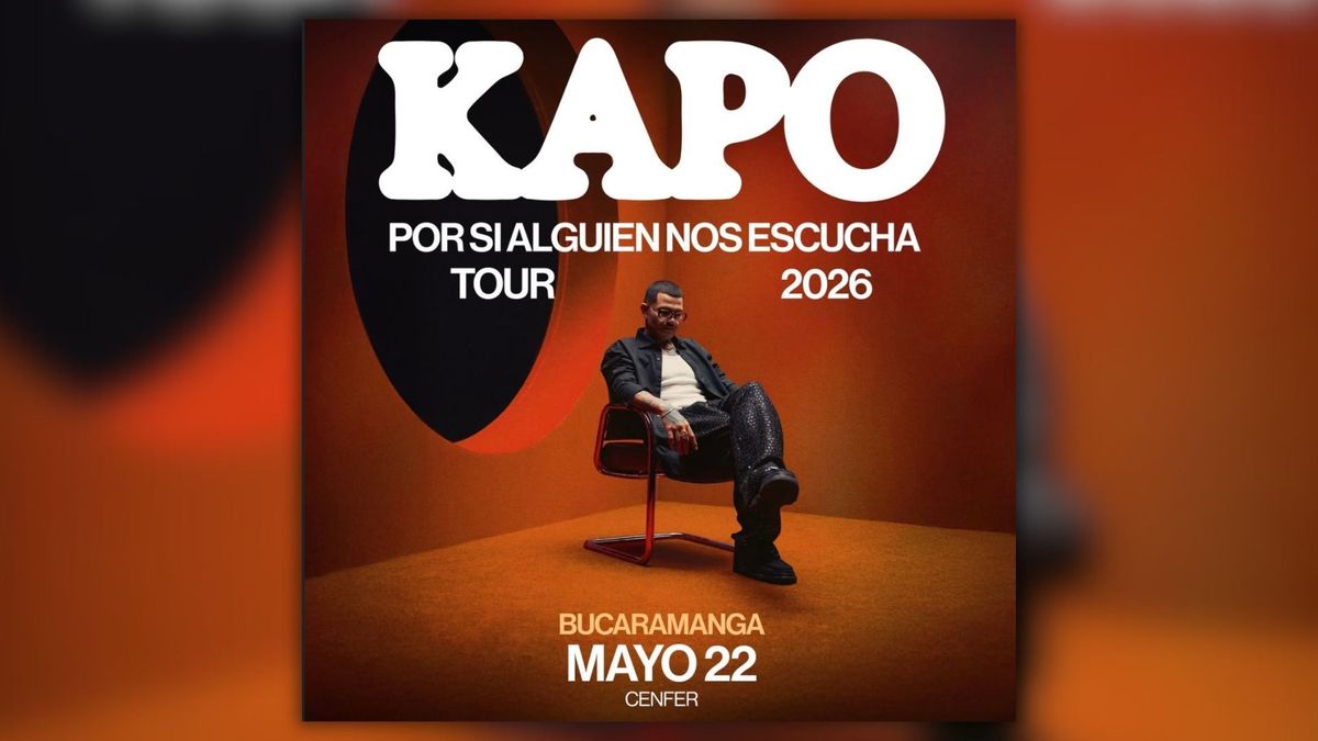 Kapo tendrá concierto en Bucaramanga este 2026