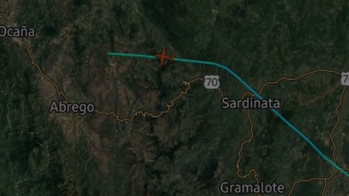 Radar avioneta Satena en Norte de Santander