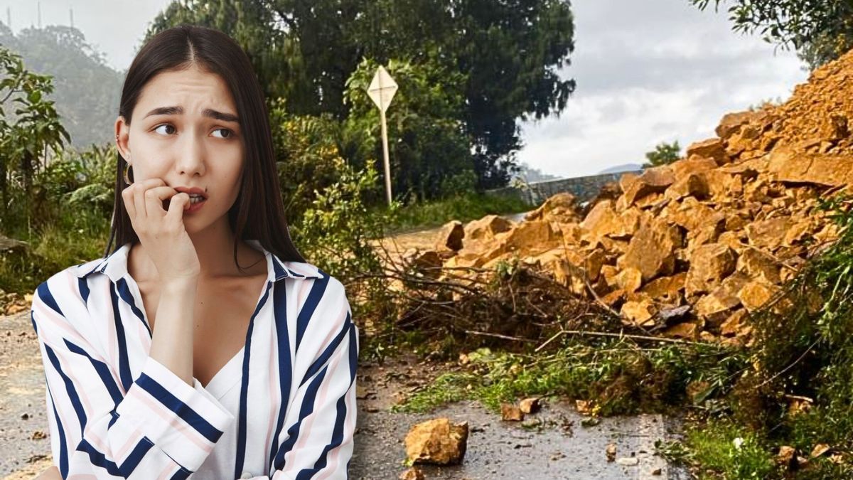 Caos por lluvias: cierran la vía Bogotá–Choachí tras caída de rocas