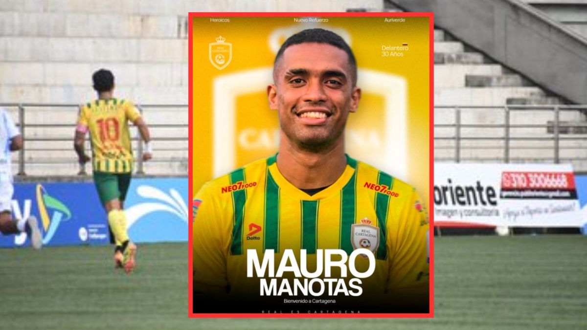 Mauro Andrés Manotas Páez, nuevo delantero del Real Cartagena