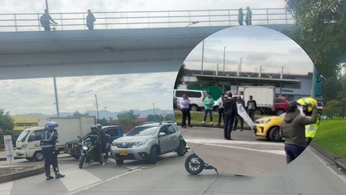 Bloqueo de taxistas en la avenida El Dorado