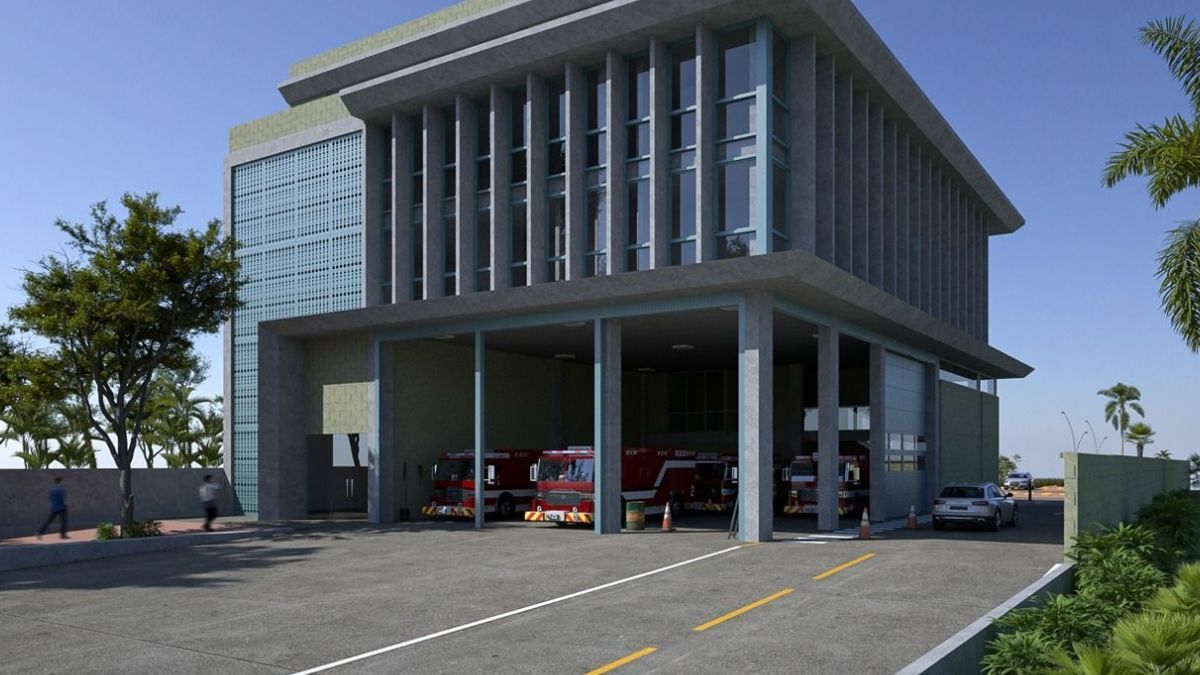Maqueta de la Nueva Estación de Bomberos en Cartagena