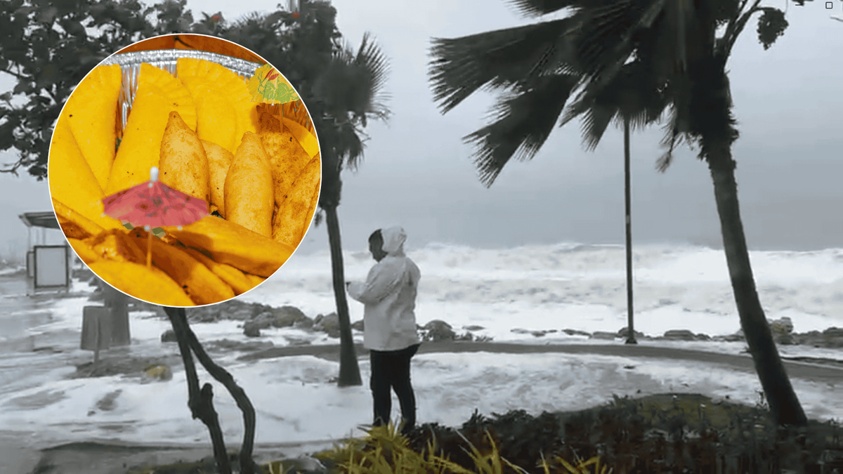 Fuertes lluvias en Cartagena (fondo) - fritos