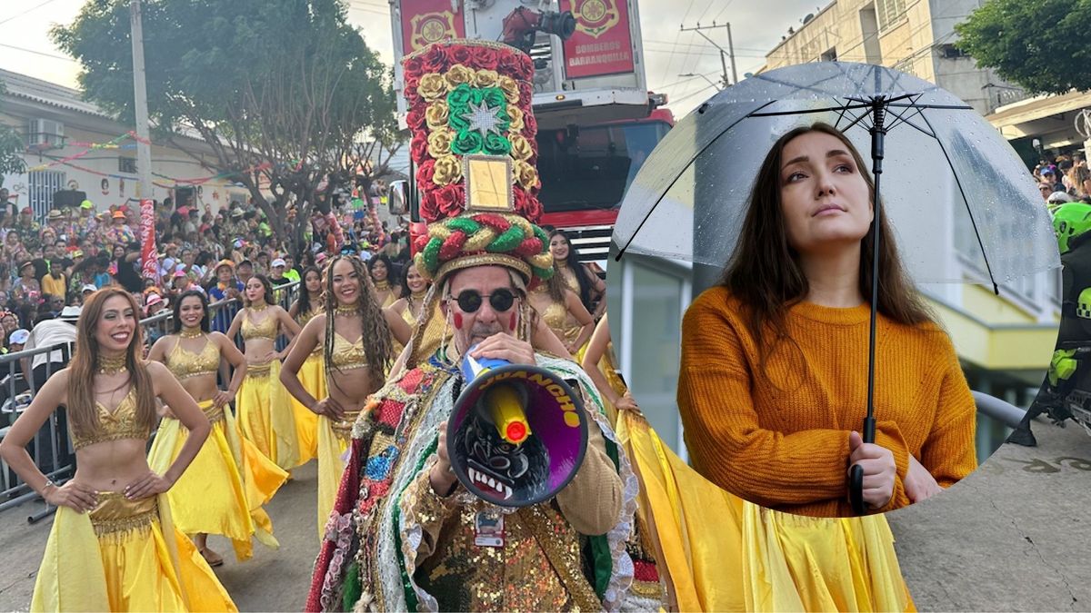 Desfile Guacherna 2025 - mujer con una sombrilla