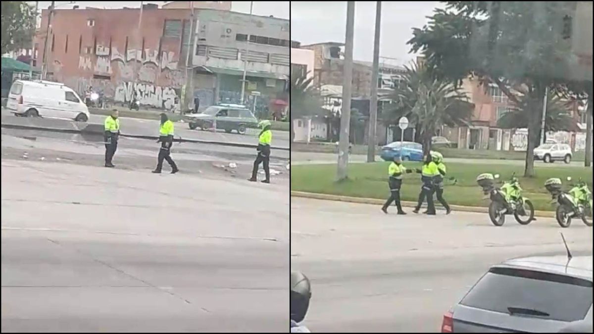 Toman medidas contra policías que se pelearon en Bogotá