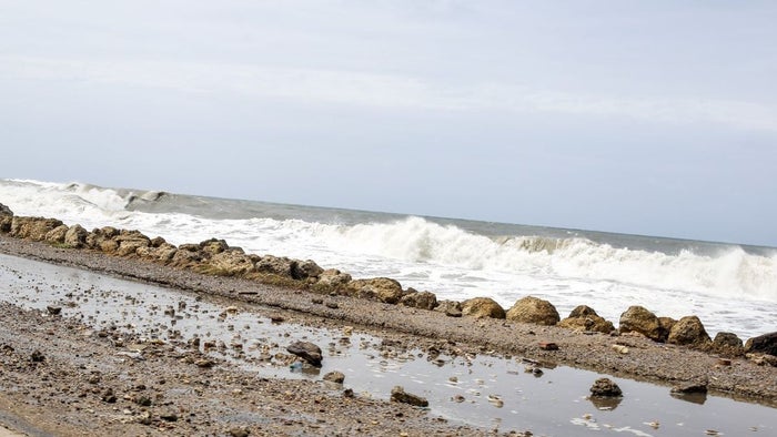 Mar de leva en Cartagena