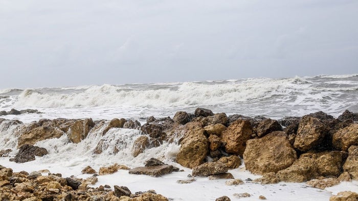 Mar de leva en Cartagena