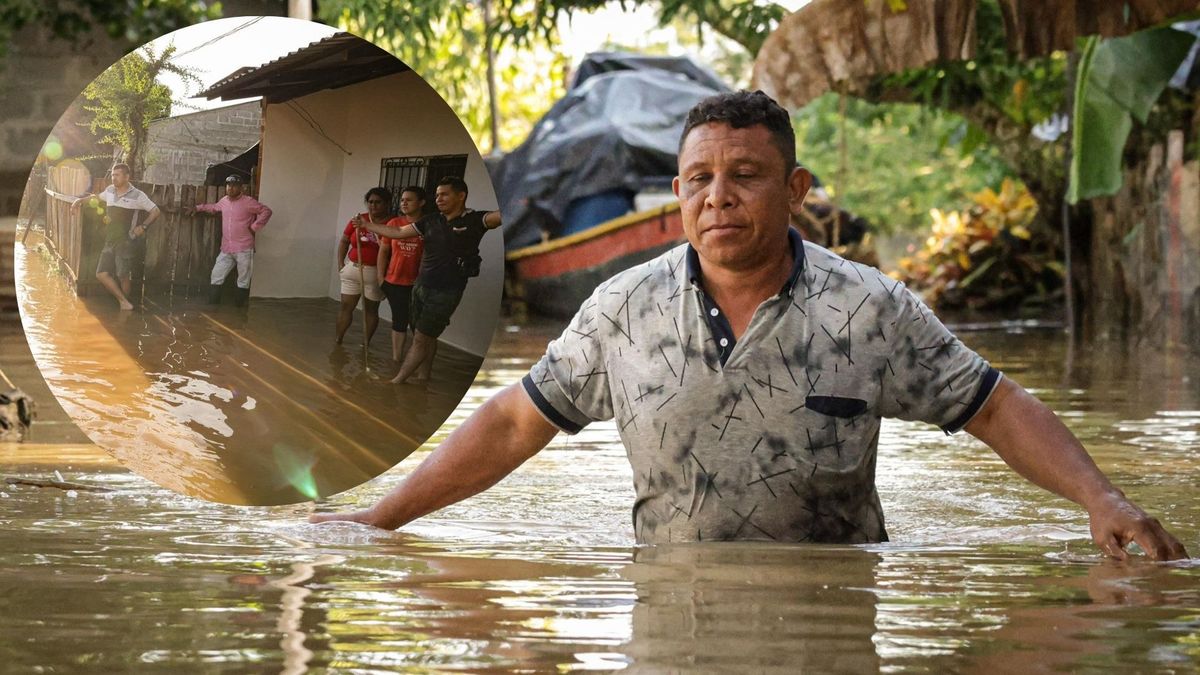 Personas inundas en Córdoba