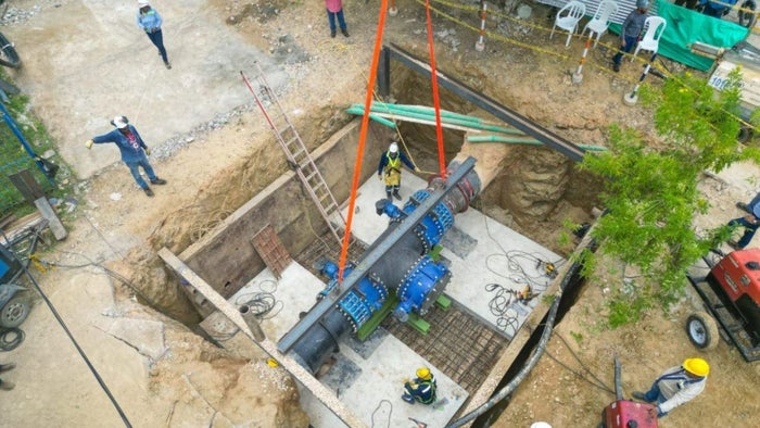 Trabajos en aguas de Cartagena
