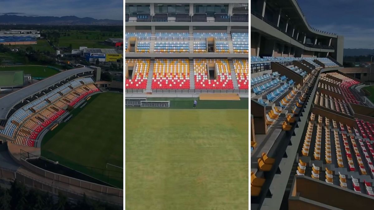 Tomas aéreas del nuevo estadio de Mosquera