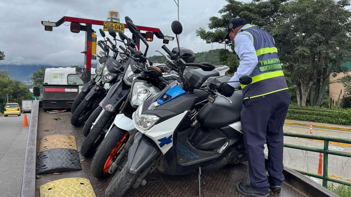Motocicletas inmovilizadas en Bucaramanga