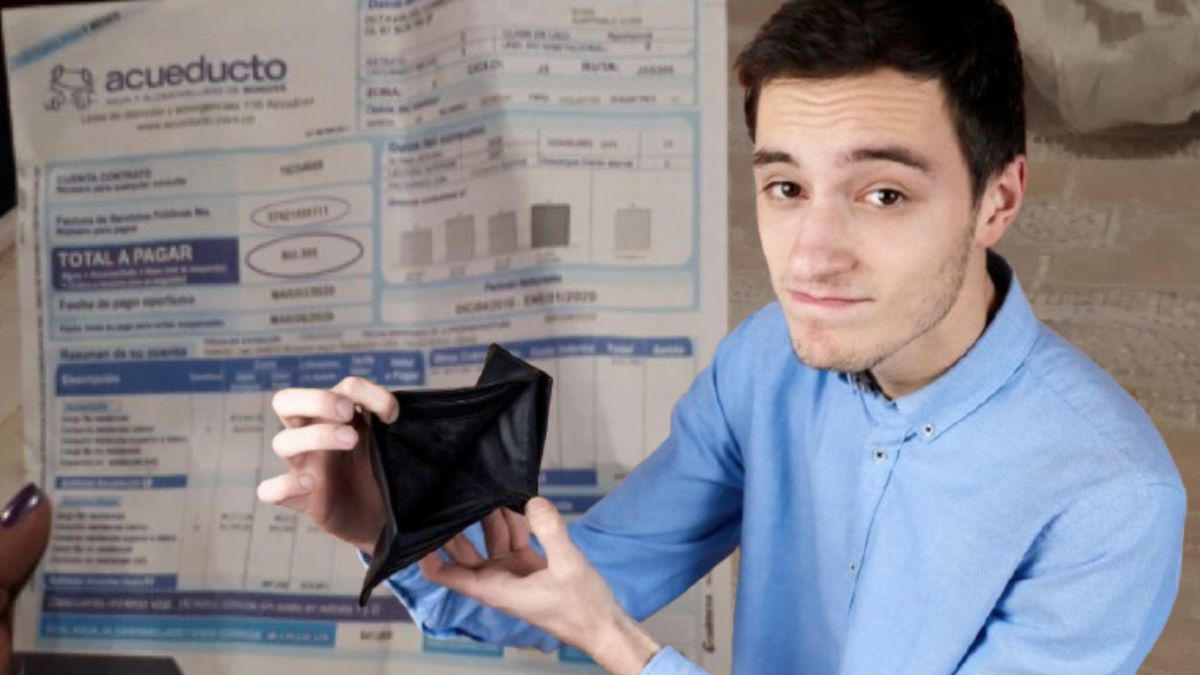 Factura del agua (imagen de referencia) - hombre preocupado