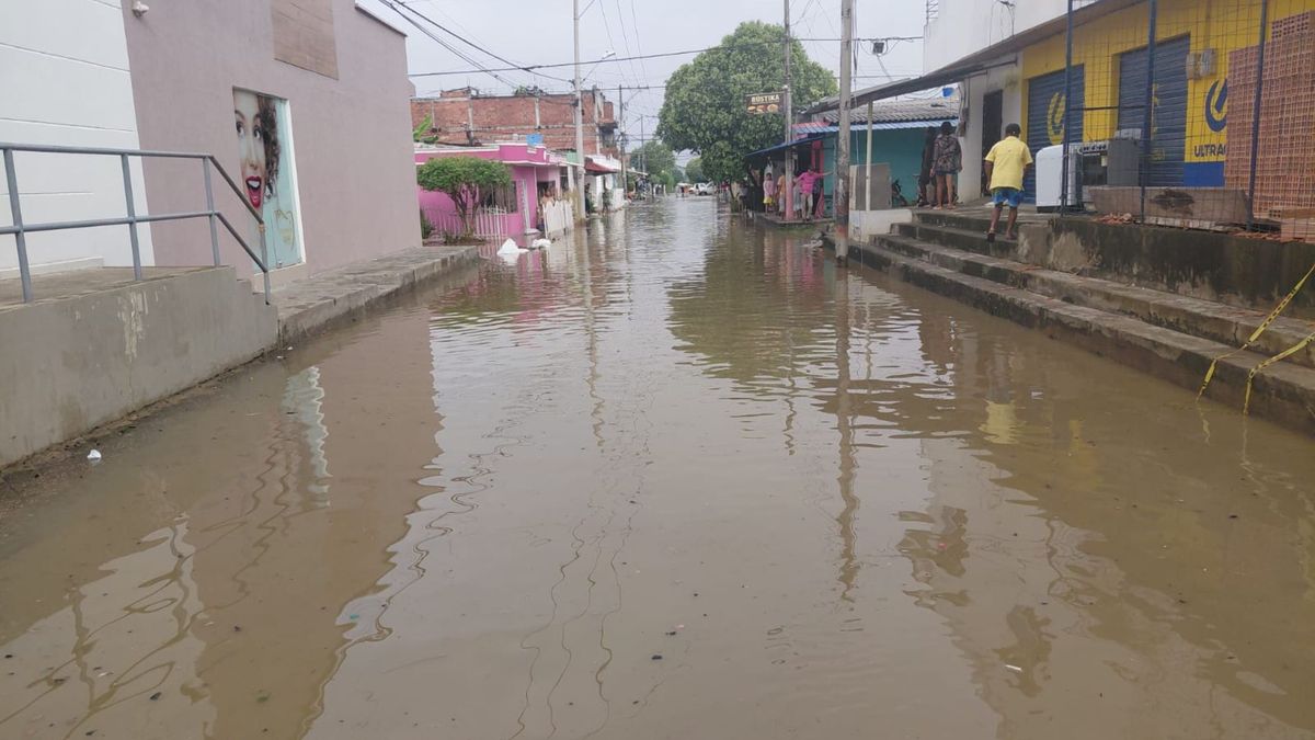 Inundaciones en el barrio El Dorado de Montería.