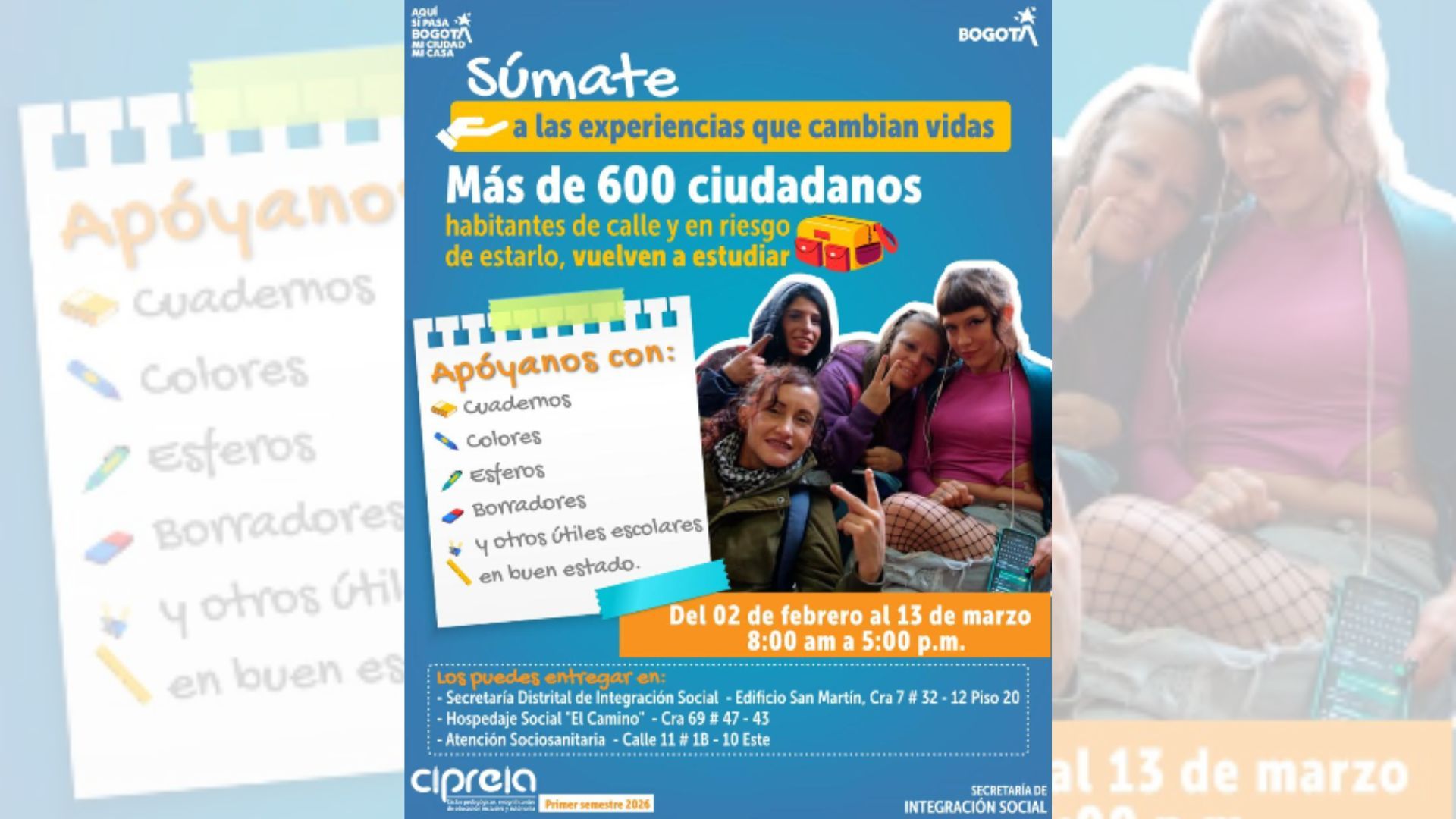 ¿Cómo apoyar los procesos educativos de habitantes de calle en Bogotá?