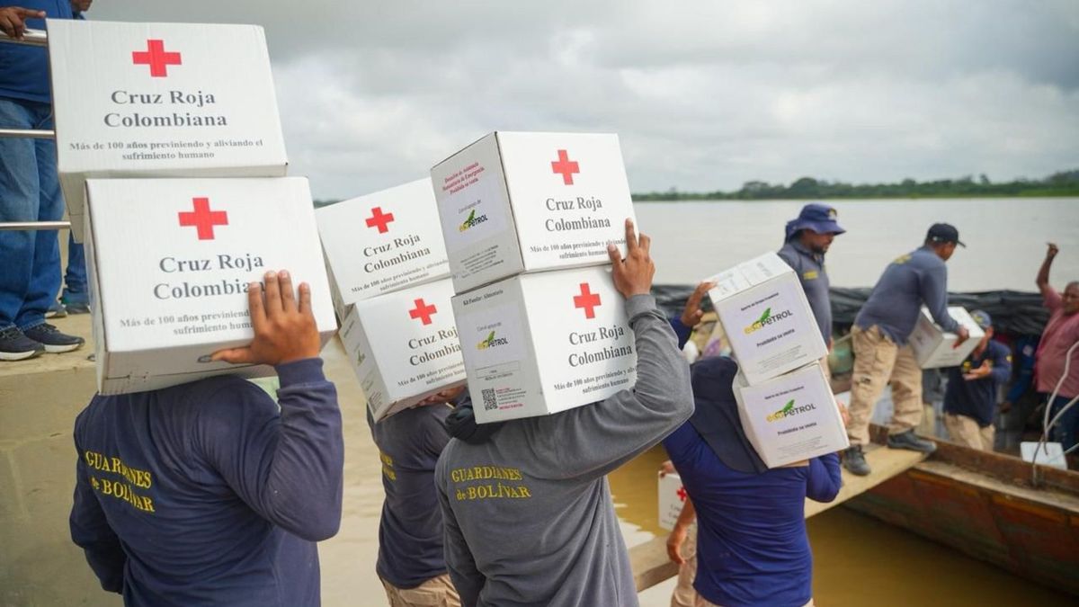 Entrega de ayudas humanitarias en el sur de Bolívar