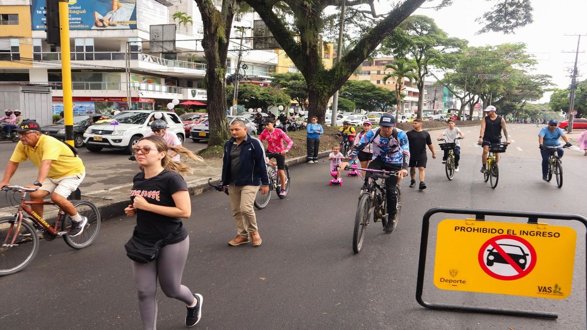 Ciclovía funciona en día sin carro y sin moto en Ibagué