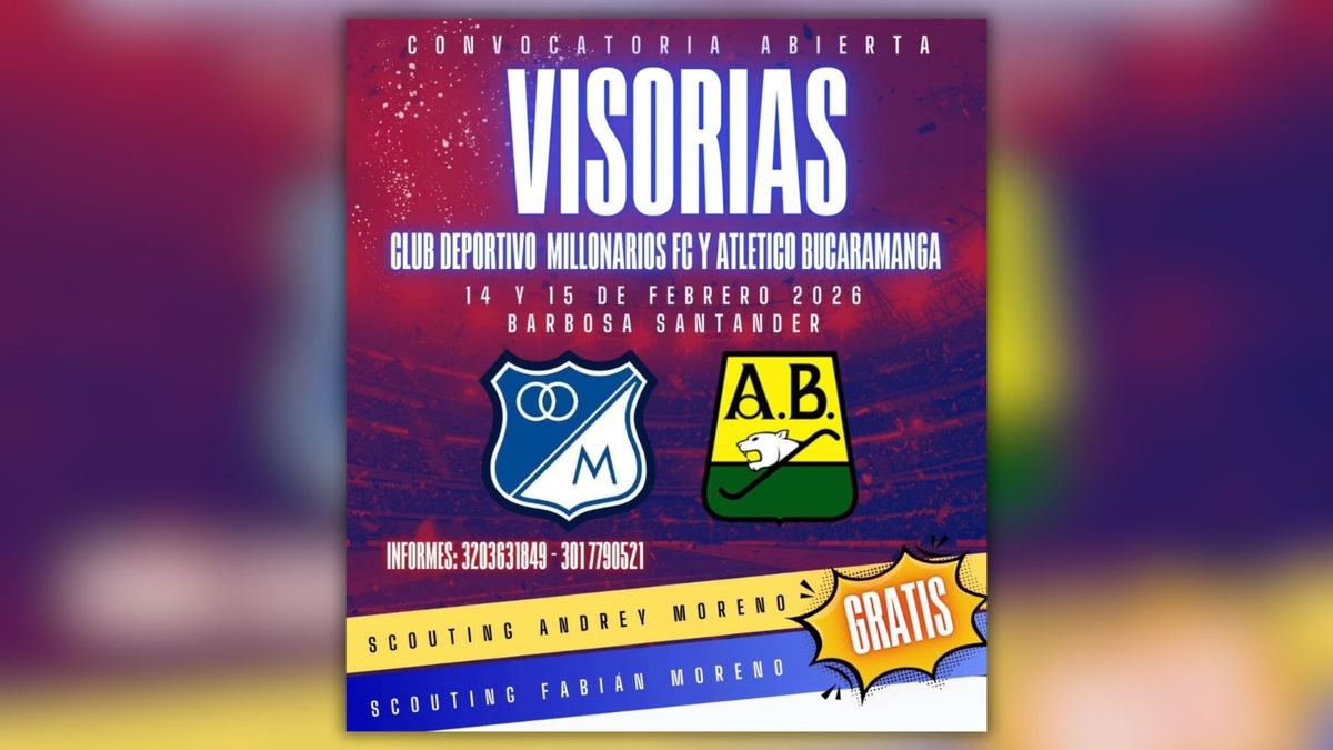 Convocatoria futbolistas jovenes en Barbosa, Santander