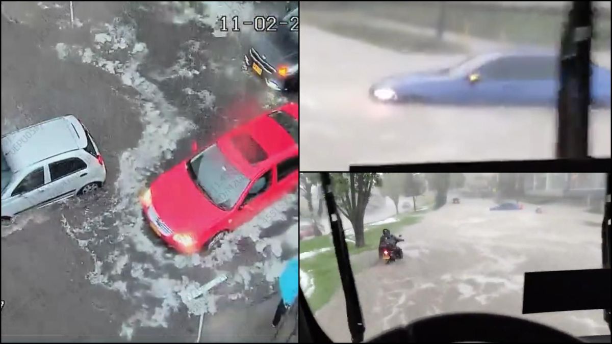 Vías inundadas en Bogotá por las fuertes lluvias, 11 de febrero de 2025