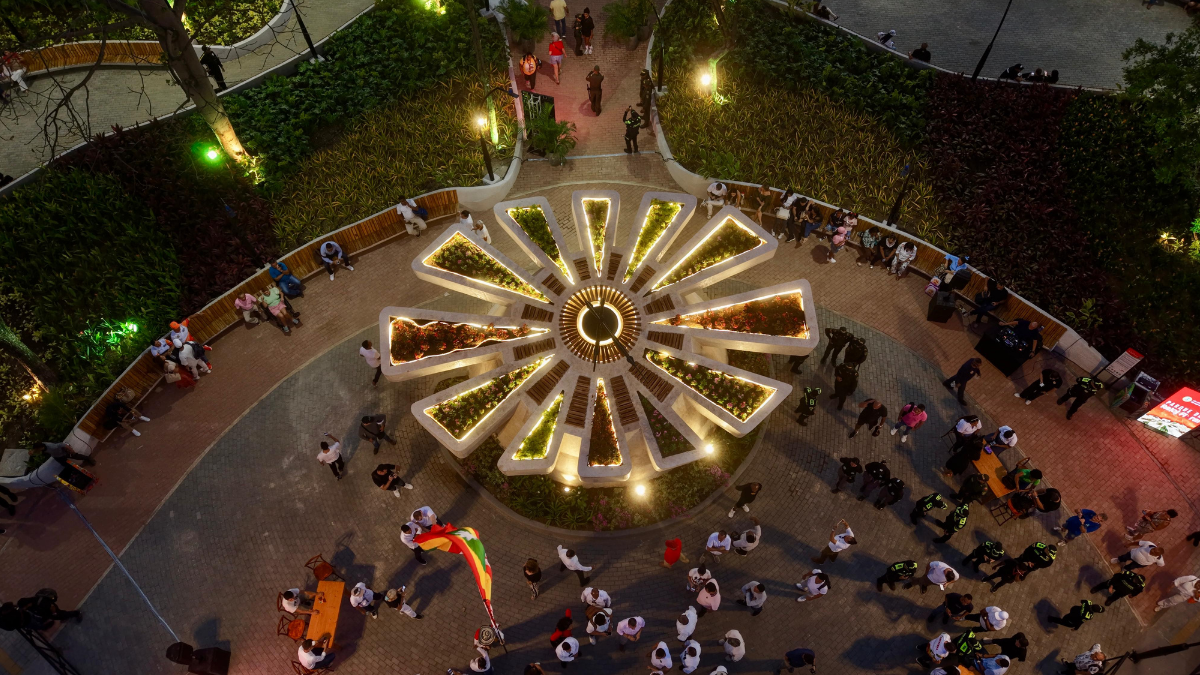 Parque Reloj Floral en Cartagena