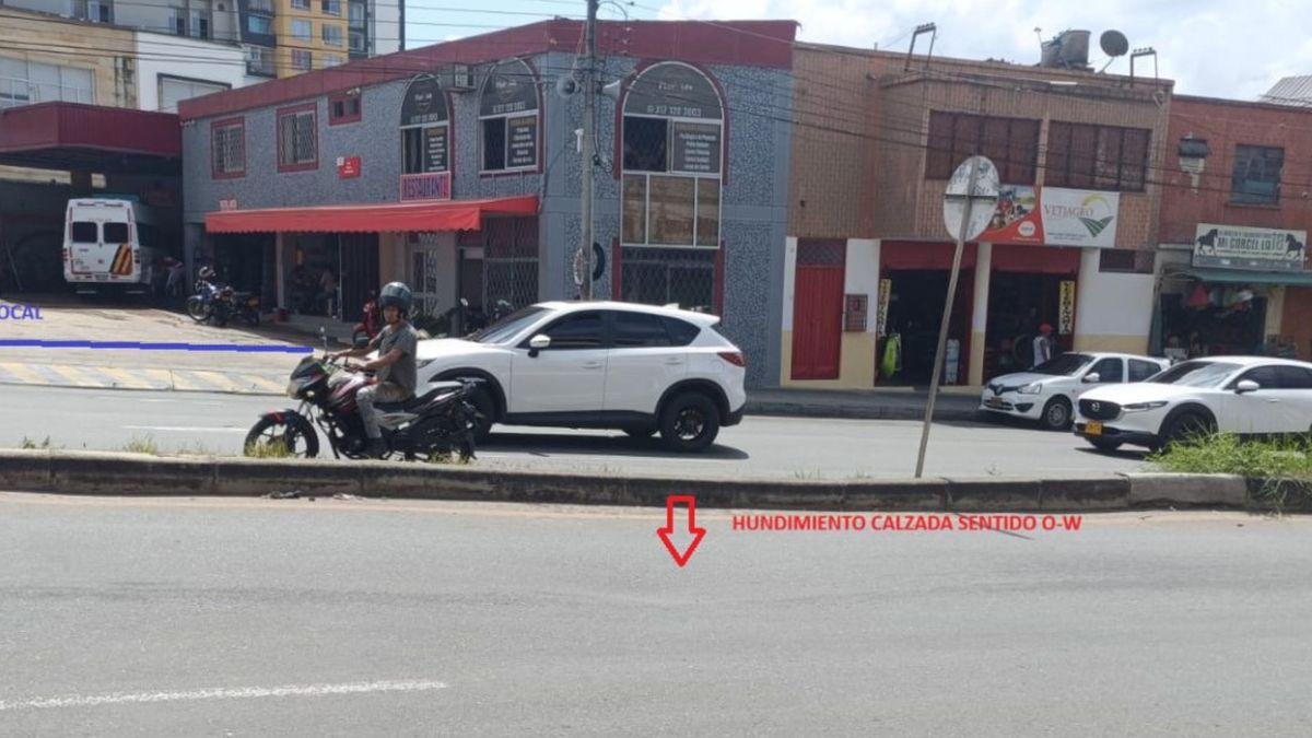 Hundimiento avenida Quebrada Seca de Bucaramanga