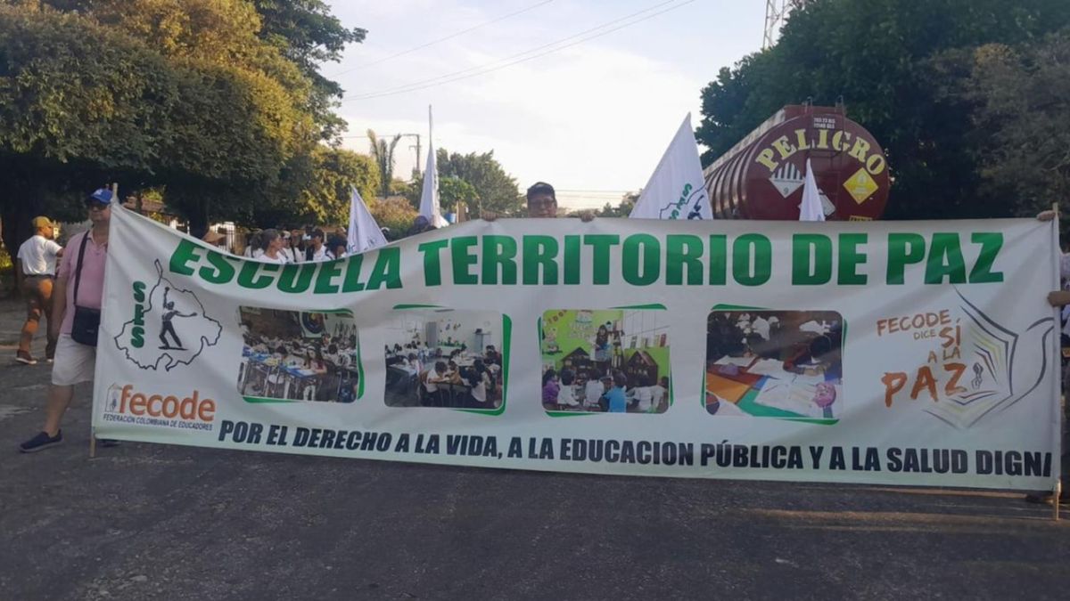Marcha de profesores en Santander