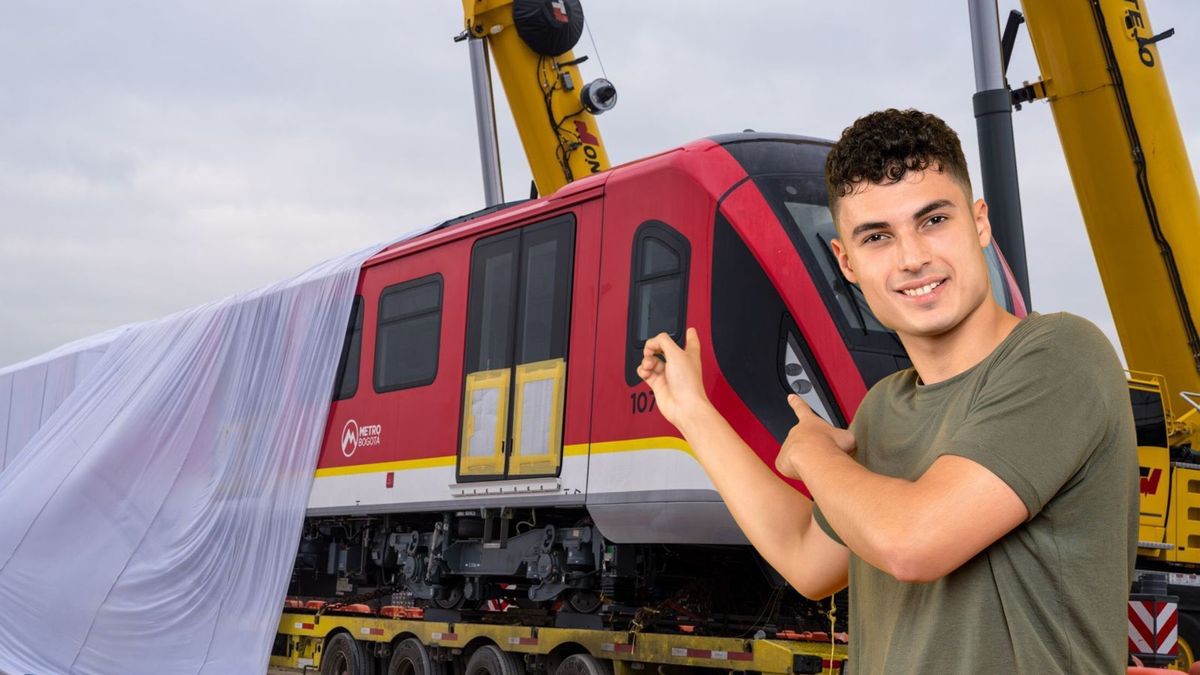 Llegó a Bogotá el sexto tren del metro