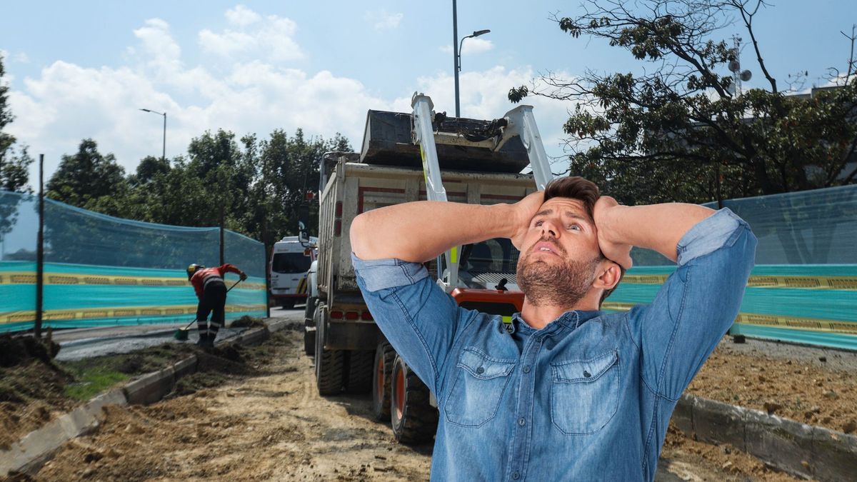 Imagen ilustrativa de ciudadano estresado por obras en Bogotá