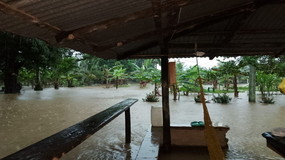 Zonas inundadas por fuertes lluvias en Antioquia