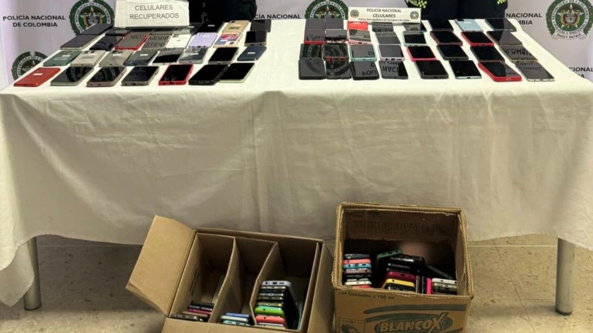 Celulares recuperados en La Boquilla