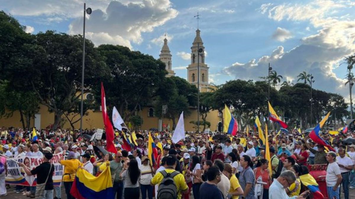 Manifestación pro gobierno en Bucaramanga (2025)