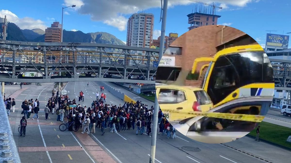 Estudiantes protestan en la Calle 26