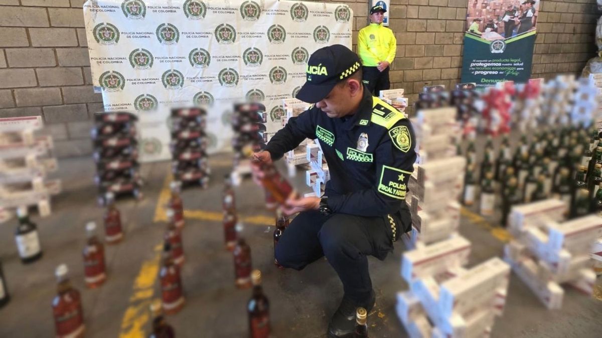 Licor de contrabando incautado