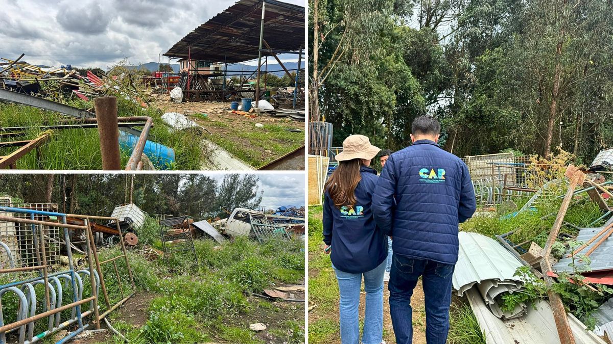 Chatarra cerca al río Susagua, en Zipaquirá, desata intervención ambiental