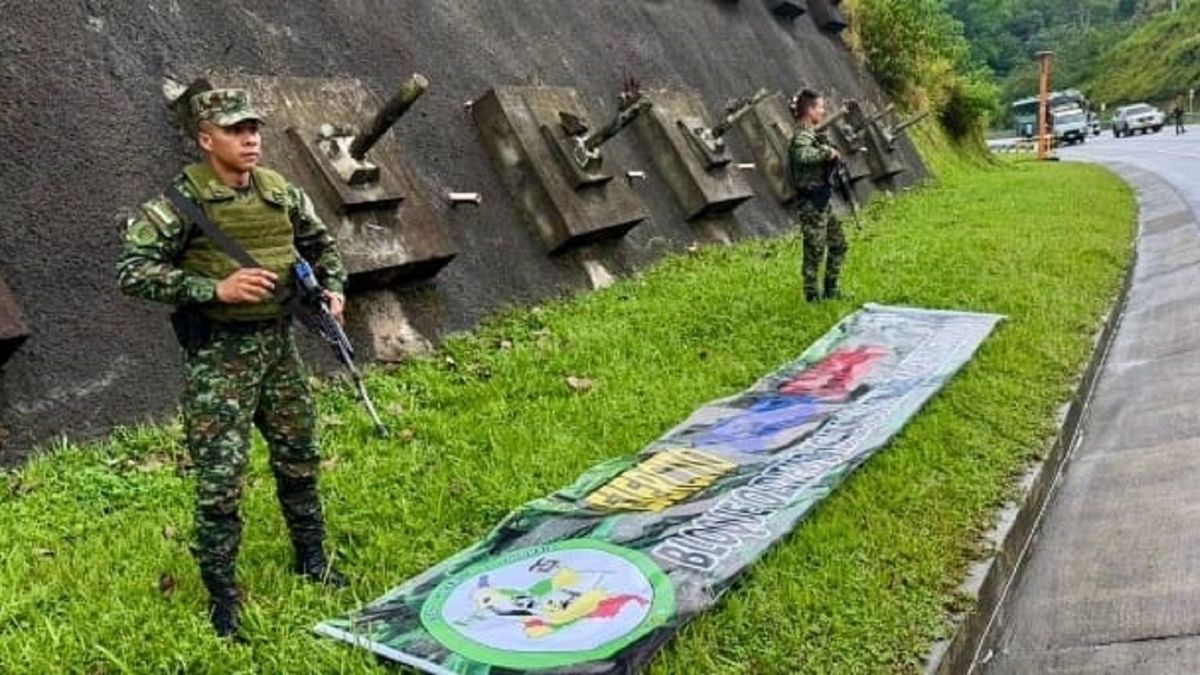 Pancartas del Clan del Golfo en Antioquia